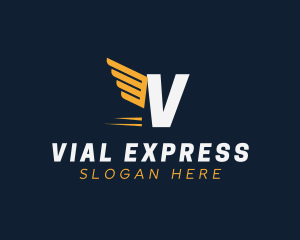 Express Wings Cargo Logistics logo design