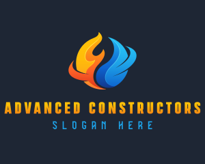 Industrial Fire Water logo design