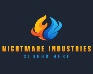 Industrial Fire Water logo design