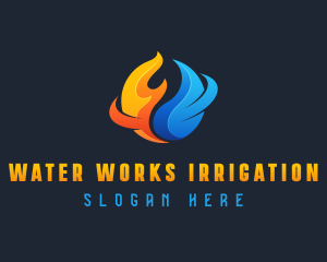 Industrial Fire Water logo design