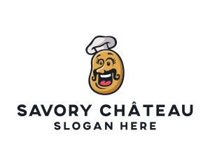 Potato Chef Mustache logo design