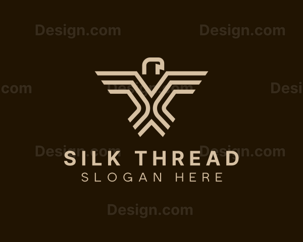 Brown Geometric Hawk Logo