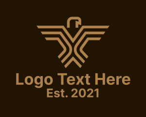 Brown Geometric Eagle logo