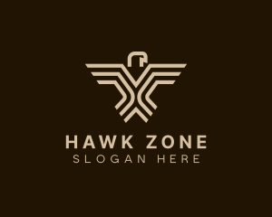 Brown Geometric Hawk logo