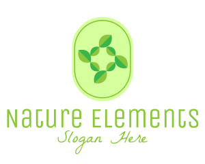 Green Natural Leaves logo design