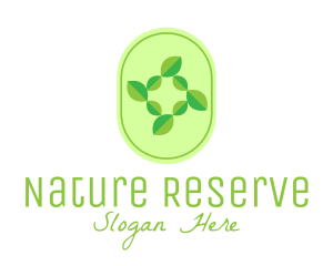 Green Natural Leaves logo design