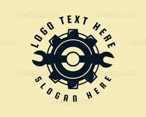 Mechanic Cog Wrench Logo