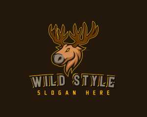 Wild Moose Antler logo design