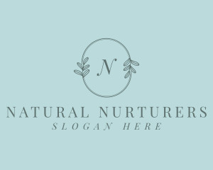 Organic Elegant Leaves logo design