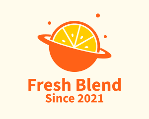 Fresh Orange Planet logo design