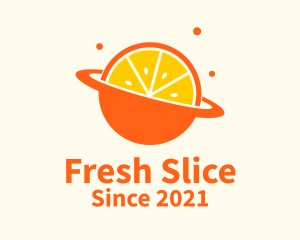 Fresh Orange Planet logo design