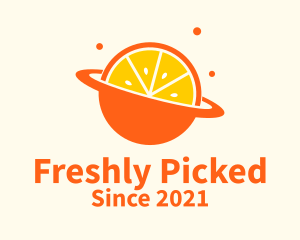 Fresh Orange Planet logo design