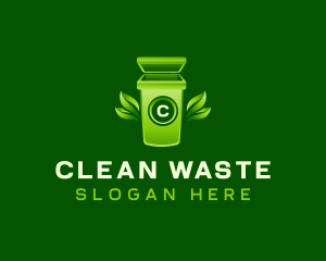 Recycling Trash Bin Disposal logo design