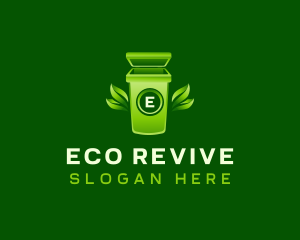 Recycling Trash Bin Disposal logo design