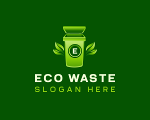 Recycling Trash Bin Disposal logo design