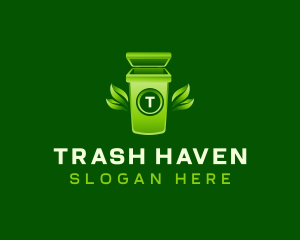 Recycling Trash Bin Disposal logo design