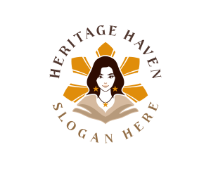 Filipina Filipiniana Woman logo design