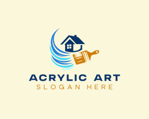 Paint Brush House Painting logo