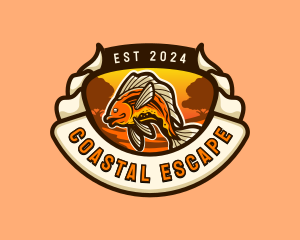 Coastal  Fish  Farm logo design