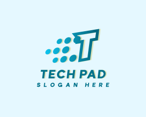 Modern Tech Letter T logo design