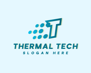 Modern Tech Letter T logo design