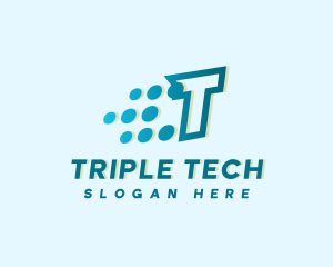 Modern Tech Letter T logo design