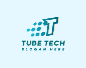 Modern Tech Letter T logo design