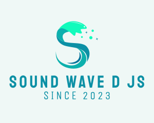 Wave Beach Letter S  logo design