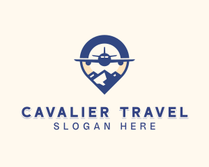 Mountain Airplane Travel logo design