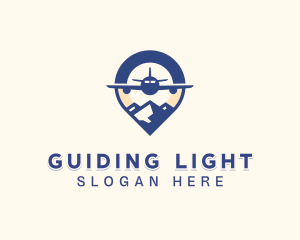 Mountain Airplane Travel logo design