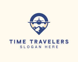 Mountain Airplane Travel logo design