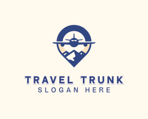 Mountain Airplane Travel logo design