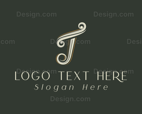 Greek Style Shop Letter T Logo