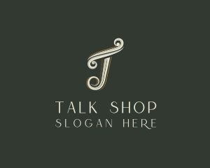 Greek Style Shop Letter T logo design