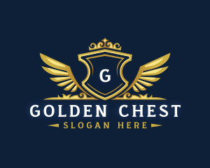 Luxury Crown Wings logo design