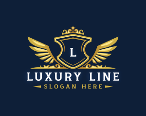 Luxury Crown Wings logo design