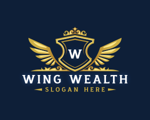 Luxury Crown Wings logo design