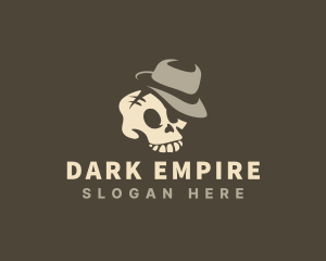 Spooky Skull Hat logo design