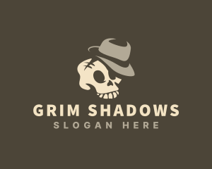 Spooky Skull Hat logo design