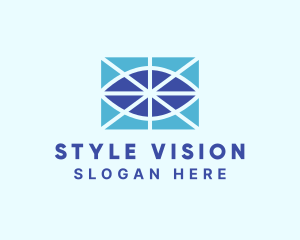 Geometric Eye Vision logo design