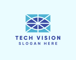 Geometric Eye Vision logo design