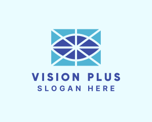 Geometric Eye Vision logo design