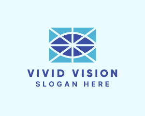 Geometric Eye Vision logo design