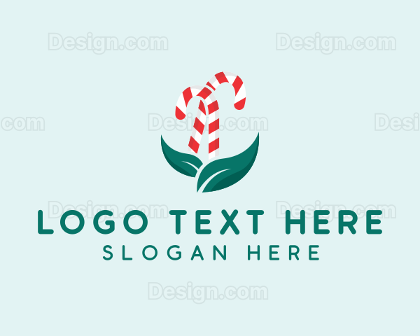 Leaf Candy Cane Logo