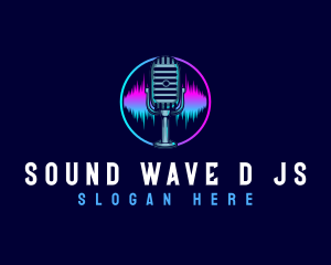 Radio Podcast Microphone logo design