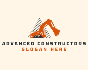 Mountain Excavator Machinery logo design