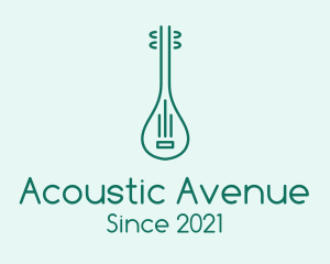 Minimalist Mandolin Instrument logo design