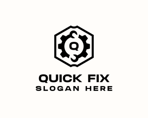 Wrench Cog Fix logo design