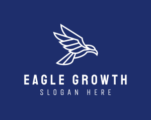 Minimalist Flying Eagle logo design