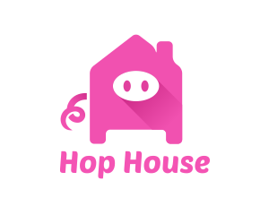 Pink Pig House logo design